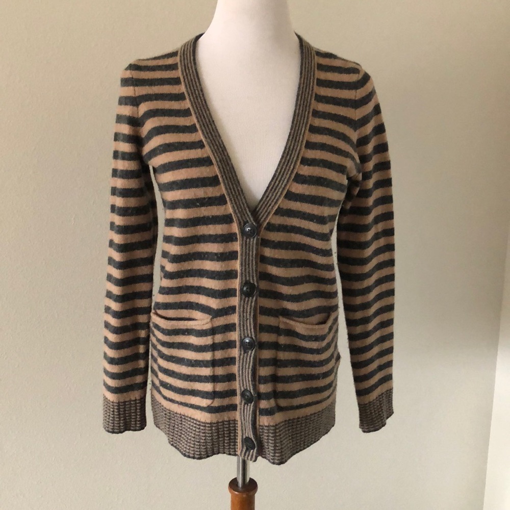 Madewell 100% Merino wool striped cardigan